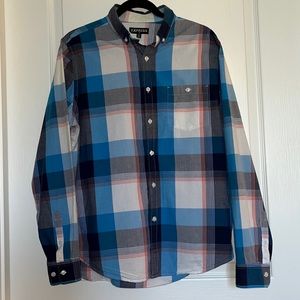 EXPRESS Men’s Casual Plaid Button Down Shirt